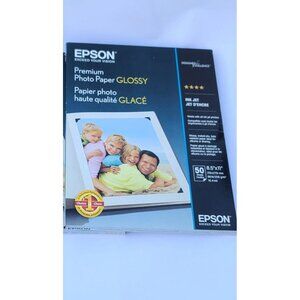 Epson Premium Photo Paper Glossy 50 Sheets 8.5" x 11" Ink Jet S041667 NEW/SEALED